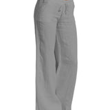 Linnen broek dames | Luchtige damesbroek met elastische taille | Comfortabele zomerbroek
