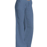 Linnen broek dames | Luchtige damesbroek met elastische taille | Comfortabele zomerbroek
