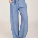 Nicole™ Dames Losse Linnen Broek