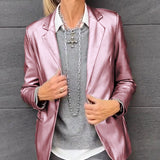 Anne-Fleur™ Glanzende Metallic Blazer