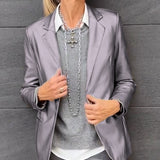 Anne-Fleur™ Glanzende Metallic Blazer