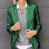 Anne-Fleur™ Glanzende Metallic Blazer