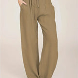 Nicole™ Dames Losse Linnen Broek