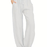 Nicole™ Dames Losse Linnen Broek