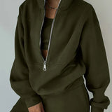 Half™ Zip Sweater Set | Comfortabele Tweedelige Outfit | Trendy en Functioneel