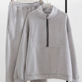 Half™ Zip Sweater Set | Comfortabele Tweedelige Outfit | Trendy en Functioneel