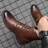 Hugo™ Klassieke Leren Herenboots met Vetersluiting