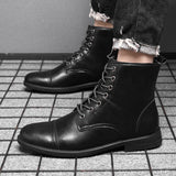 Hugo™ Klassieke Leren Herenboots met Vetersluiting