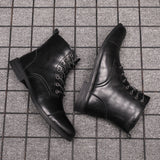 Hugo™ Klassieke Leren Herenboots met Vetersluiting