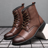 Hugo™ Klassieke Leren Herenboots met Vetersluiting