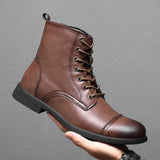 Hugo™ Klassieke Leren Herenboots met Vetersluiting