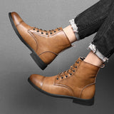 Hugo™ Klassieke Leren Herenboots met Vetersluiting