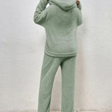 Evi™ Dames Teddy Fleece Loungewear Set