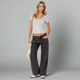 Low-Rise Jeans Met Lage Taille & Stretch