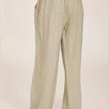 Nicole™ Dames Losse Linnen Broek