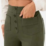 ComfortRise elastische casual broek – hoge taille & rekbaar design