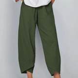 Allure zomerbroek dames | Luchtige linnen look broek | Comfortabele losse pasvorm