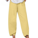 Allure zomerbroek dames | Luchtige linnen look broek | Comfortabele losse pasvorm