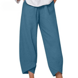 Allure zomerbroek dames | Luchtige linnen look broek | Comfortabele losse pasvorm