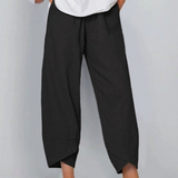 Allure zomerbroek dames | Luchtige linnen look broek | Comfortabele losse pasvorm