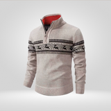 Heren Trui met Halve Rits – Comfortabele Casual Pullover van Katoenmix