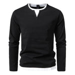 Casual™ Heren Longsleeve met V-Hals