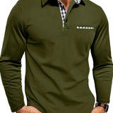Heren Polo Lange Mouw Casual Stretch Comfort
