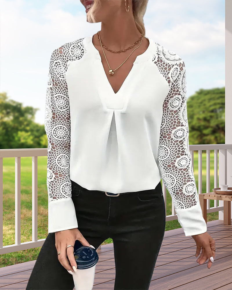 Kanten™ Blouse | V-Hals | Elegante Details