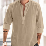 Dries™ Heren Linnen Casual Shirt
