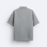 Korte Mouwen Polo in Crèmewit – Minimalistisch en Comfortabel