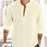 Dries™ Heren Linnen Casual Shirt