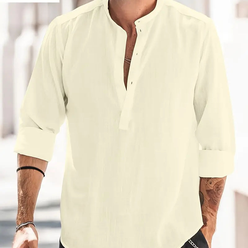 Dries™ Heren Linnen Casual Shirt