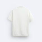 Klassiek gebreid poloshirt in wit