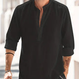 Dries™ Heren Linnen Casual Shirt