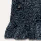 Lola | Gebreide Minikleed met Parels en Gerimpelde Zoom