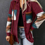 Casual Jas met Print | Boho Stijl | Zachte Pasvorm