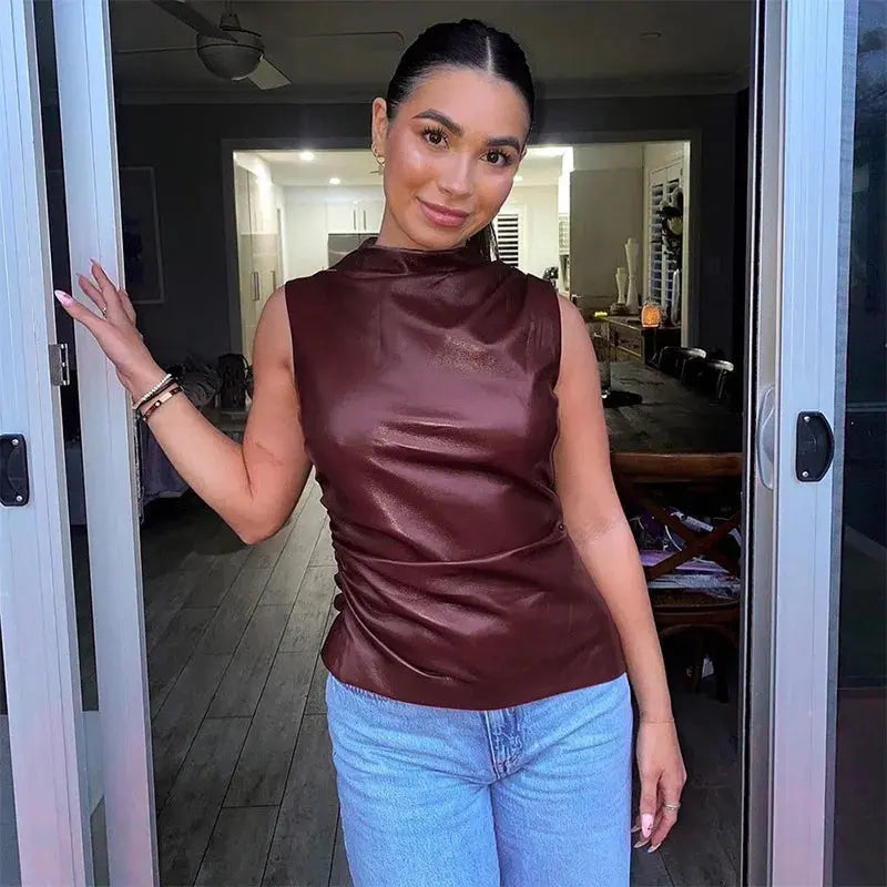Mia | Rood Top in Bordeau