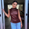Mia | Rood Top in Bordeau