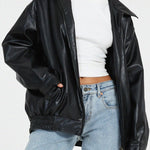 Sophia | Oversized PU-Leren Jas Dames – Modieuze Look, Hoogwaardig Kunstleer