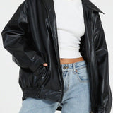 Clara | Oversized Kunstlederen Jas