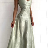 Maddy | Elegante Dames Maxikleed met Spaghettibandjes & Bloemenpatroon