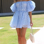 Luna | Off-Shoulder Minidress – Zachte elegantie met romantische flair