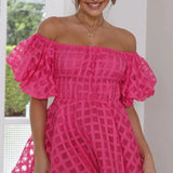 Isla | Off-Shoulder Minikleed – Vrouwelijke elegantie met speelse charme
