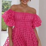 Isla | Off-Shoulder Minikleed – Vrouwelijke elegantie met speelse charme
