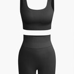Elaine | Naadloos Sportset met Crop-Top & Yoga Shorts