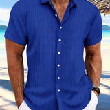 Owen | Relaxed Fit Gestreept Korte Mouwen Zomerhemd