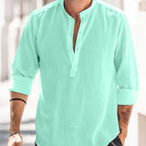 Dries™ Heren Linnen Casual Shirt