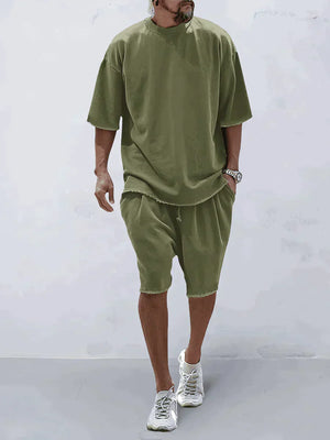 Sven™ Heren Oversized T-shirt en Shorts Set