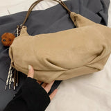 Amalia | Suède Boho-Chic Hobo Tas met Speelse Charme