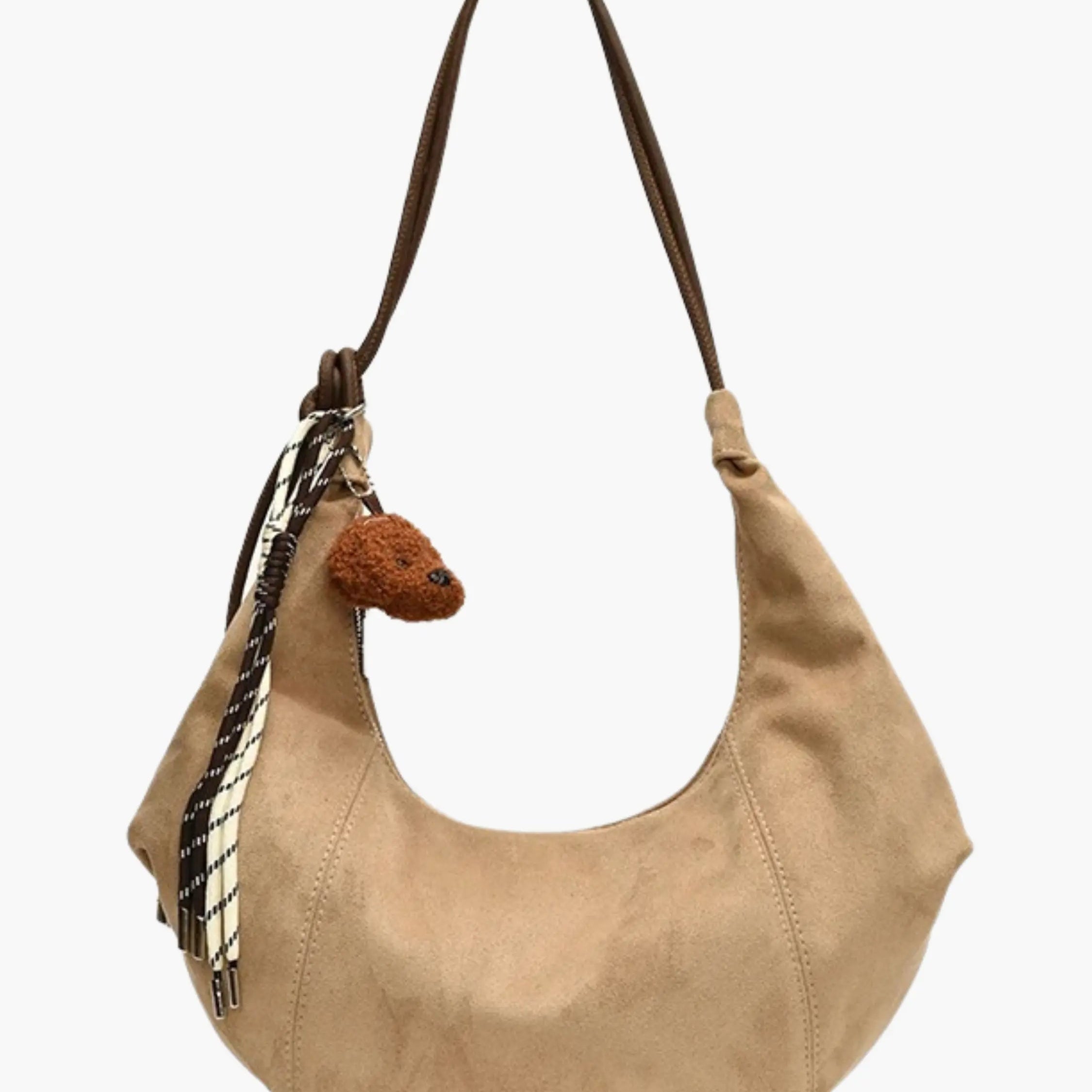 Amalia | Suède Boho-Chic Hobo Tas met Speelse Charme